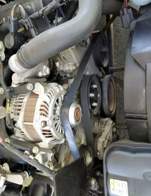 Alternator and serpentine belt